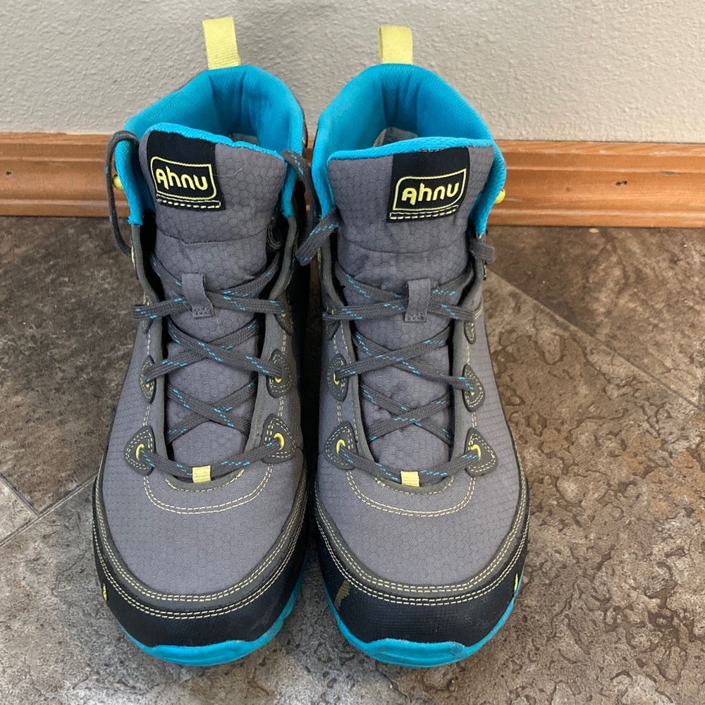 Ahnu Hiking Boots - Gray and Teal size 11
